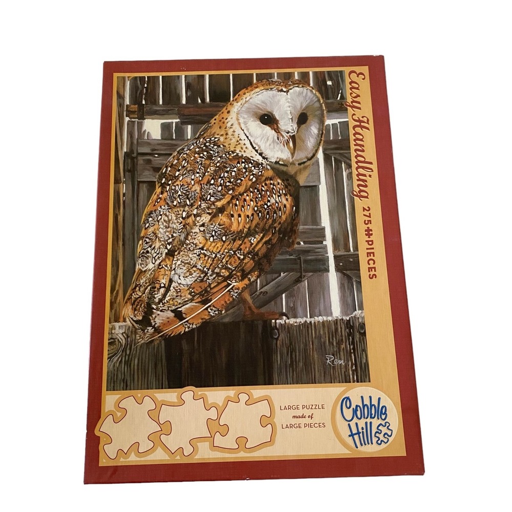 Cobble Hill At Home In The Barn Easy Handling 275 Pieces Puzzle Complete
